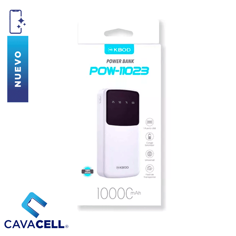 BATERIA KBOD 10,000 mAh USB-C + IP + V8-POW 11023-BLANCO