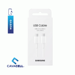 CABLE 1.8M  USB-C – USB-C SAM-BLANCO ORG