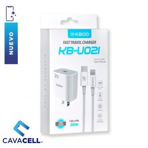 CABLE BLANCO-KBOD USB-C – LIGHTNING 20W  CBO14IP