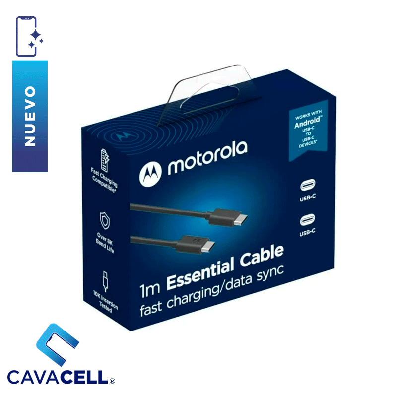 CABLE MOTOROLA USB-C – USB-C 1M ORG