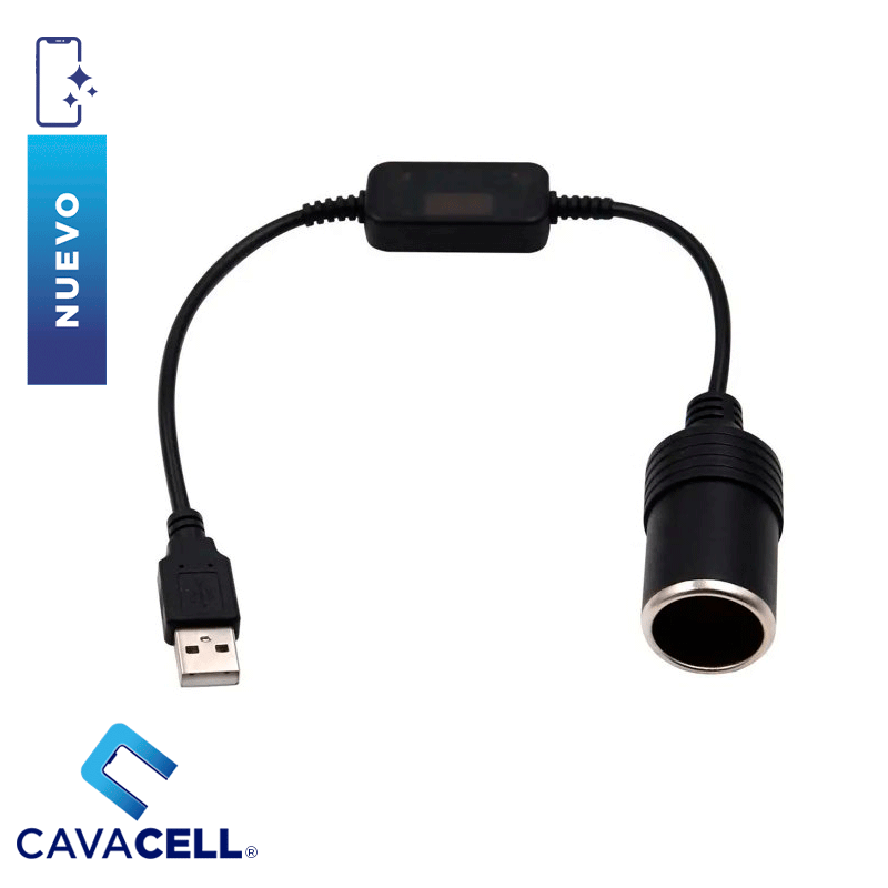 CONVERTIDOR AUTOMOVIL USB-A MOBO NEGRO