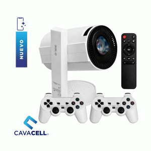 GAME PROJECTOR G-TIDE CON SONIDO PJ10 4K – BLANCO + CONTROLES