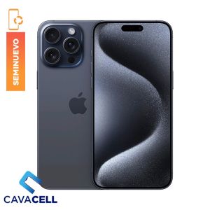 128GB – BT=90% – IPHONE 15 PRO – TITANIO AZUL – (A) (SIM FISICO)