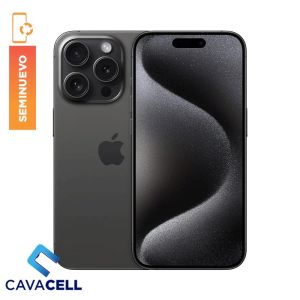 128GB – BT=80% – IPHONE 15 PRO – TITANIO NEGRO – (A) (E-SIM)