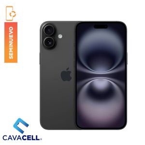 128GB – BT=91% – IPHONE 16 – NEGRO – (B)(SIM FISICO)