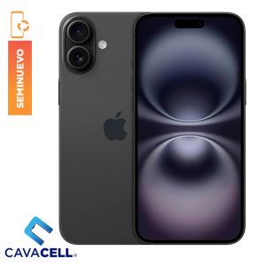 128GB – BT=100% – IPHONE 16 PLUS – NEGRO – (A)(E-SIM)