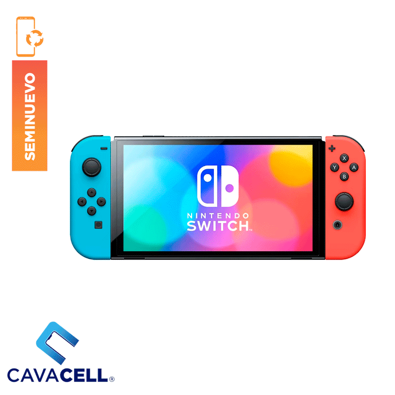 NINTENDO SWITCH OLED – AZUL CON ROJO-(A+)(ACCESORIOS ORG)