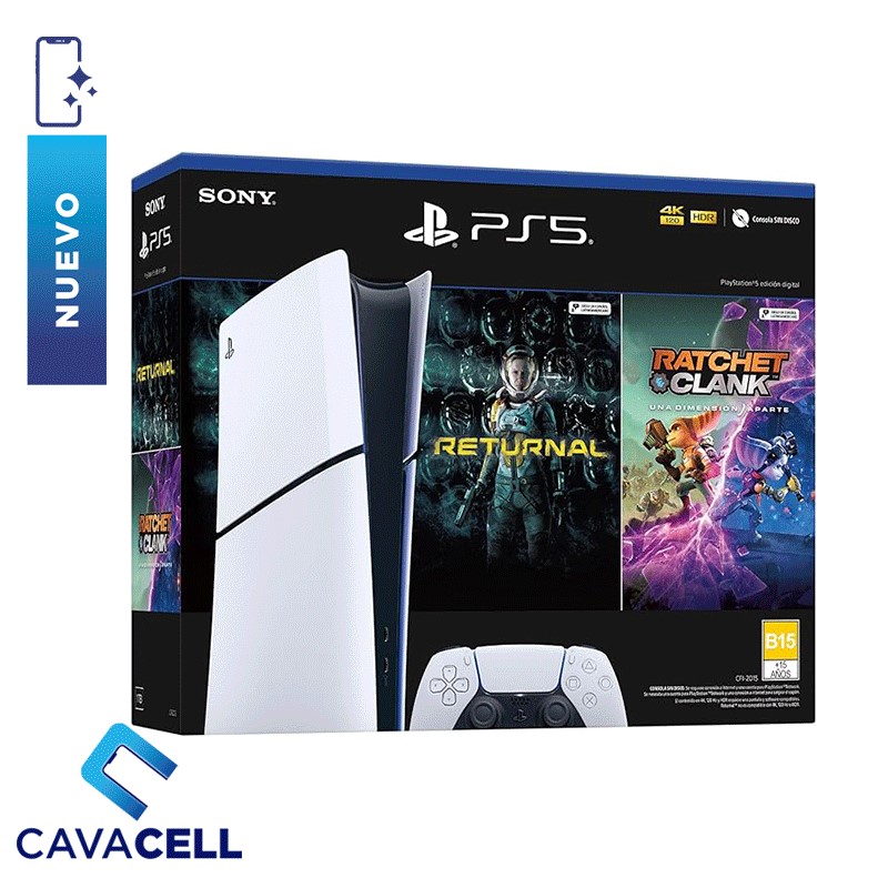 PLAYSTATION 5 SLIM 1TB 4K 120HZ DIGITAL + 2 JUEGOS