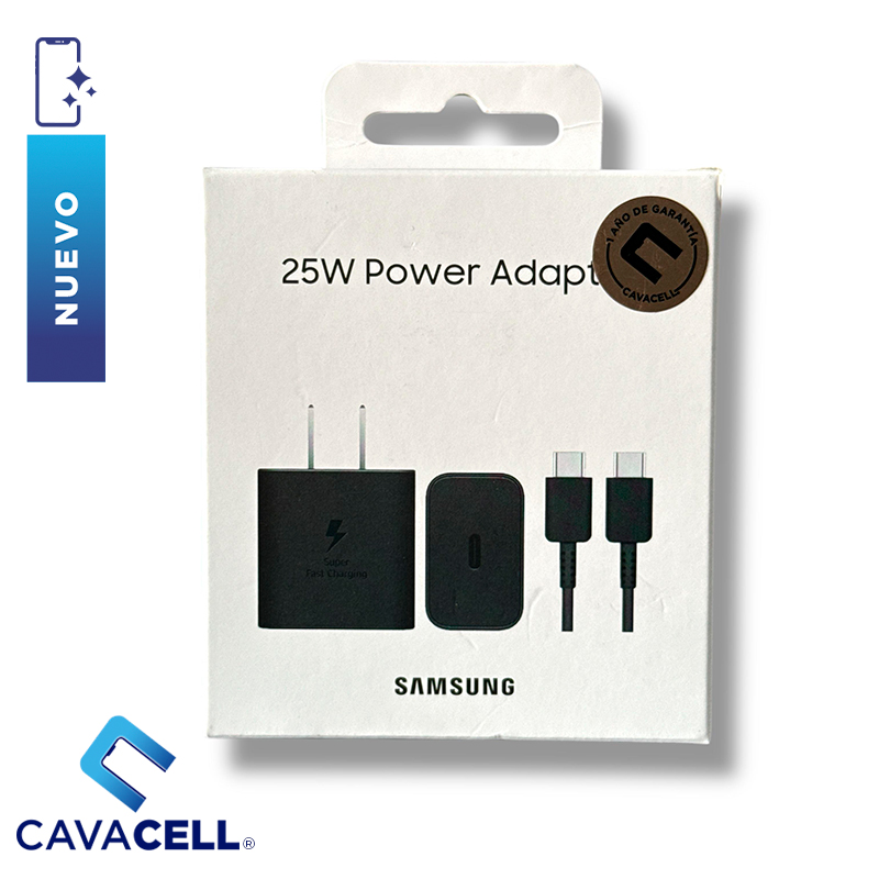 SAMSUNG-CARGADOR 25W USB-C - USB-C-NEGRO ORG-NUEVO