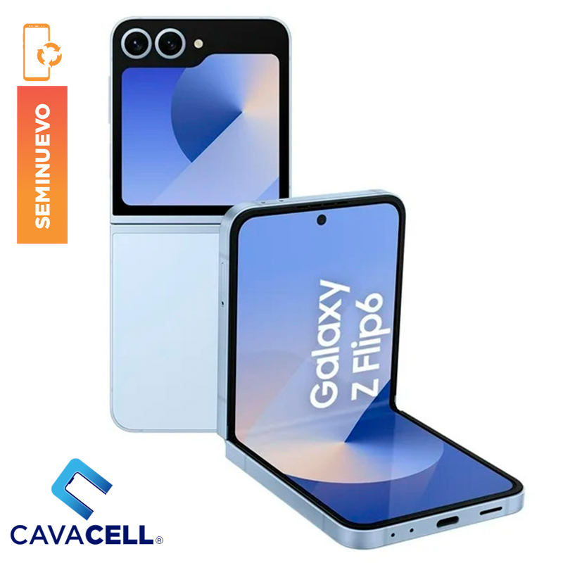 12+256GB-SAMSUNG Z FLIP 6 5G – AZUL -(A+)(CABLE ORG)